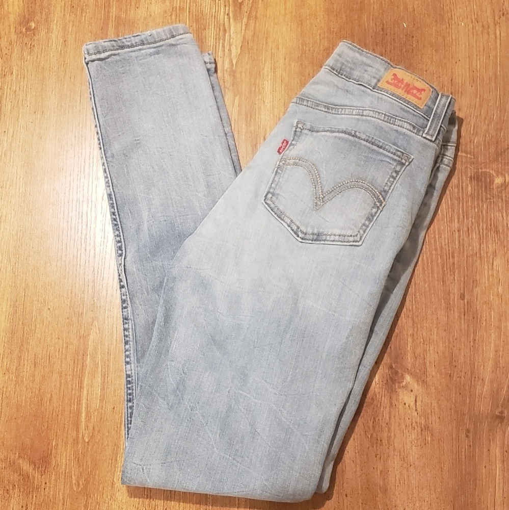 Levi's 524 Light Wash Skinny Jeans